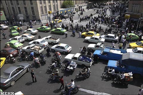 تصاویر: موتورسواران بازار تهران