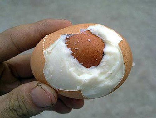 عکس: تخم مرغی که تخم مرغی درون خود دارد!
