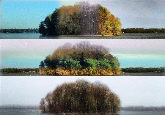 دریاچه در چهار فصل + ‌تصاویر